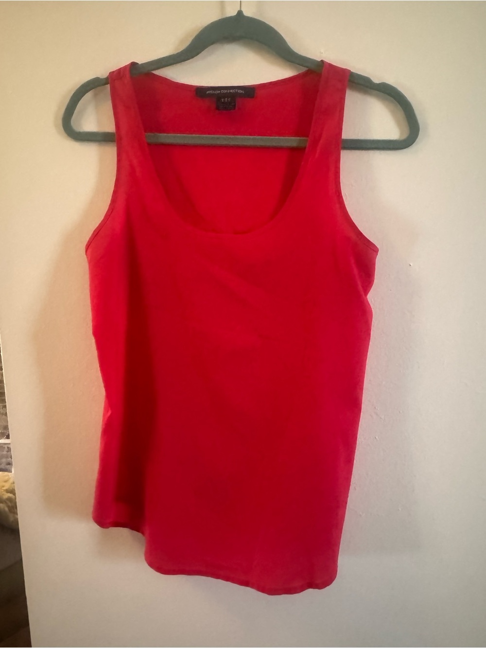French Connection Bright Pink Scoop Neck Tank Top